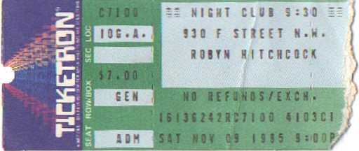 Night Club 9:30, 9 Nov 1985