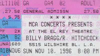 El Rey Theatre, 10 Nov 1996