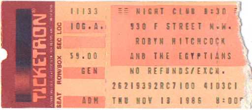 Night Club 9:30, 13 Nov 1986