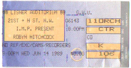 Lisner Auditorium, 14 Jun 1989