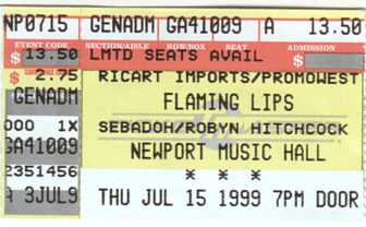 Newport Music Hall, 15 Jul 1999
