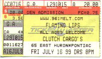 Clutch Cargo's, 16 Jul 1999