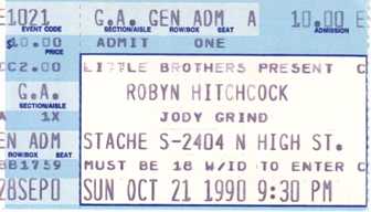 Stache's, 21 Oct 1990
