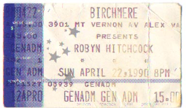 Birchmere, 22 April 1990