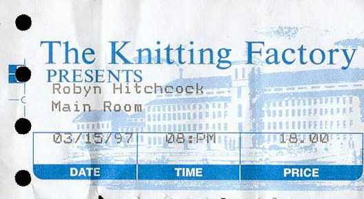 The Knitting Factory, 15 Mar 1997