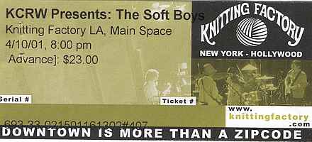 The Knitting Factory, 10 Apr 2001