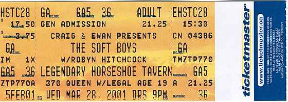 Legendary Horseshoe Tavern, 28 Mar 2001
