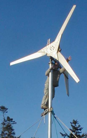 a hugh piggot-designed wind turbine