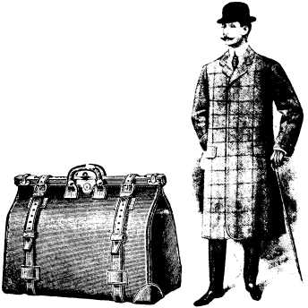 case and man in travelling attire