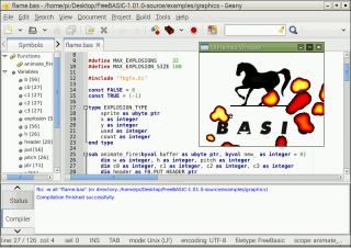 FreeBASIC 1.01 demo running on a Raspberry Pi