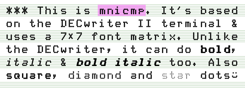 Microsoft Word Dot Matrix Font