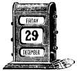 calendar showing 29 December