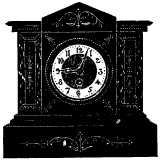 mantelpiece clock showing 9:03
