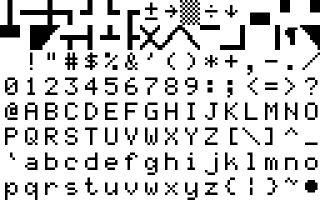 a Latin alphabet bitmap computer font